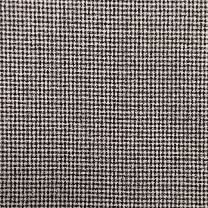 Linen and cotton blend fabric / Black-white