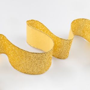 Trimming ribbon wired edge / Gold