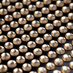 Self-adhesive gem stones / 3 mm x 1080 pcs / Gold