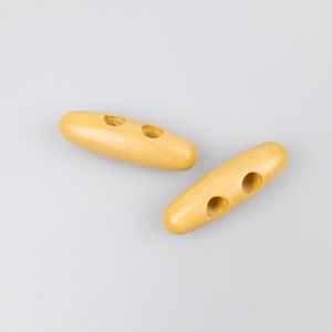 Wooden toggle BONE 35 mm / Yellow 119