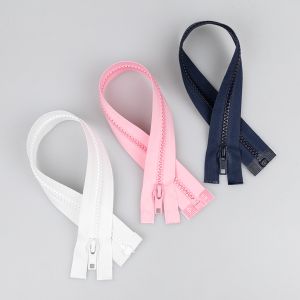 5 mm open ended Chunky zip 35 cm / Different shades