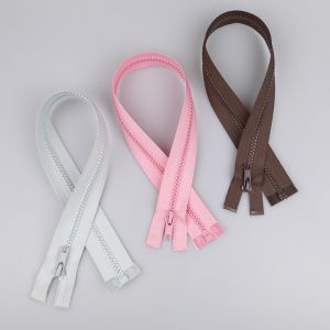 5 mm open ended Chunky zip 45 cm / Different shades