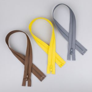 5 mm open ended Chunky zip 55 cm / Different shades