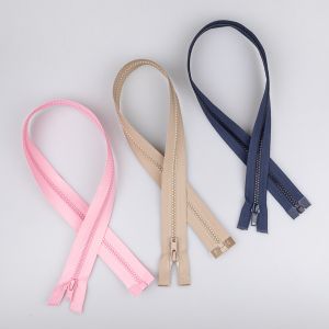 5 mm open ended Chunky zip 60 cm / Different shades