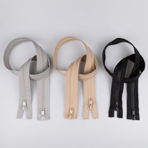 5 mm Chunky zip, 2-sliders 70 cm / Different shades