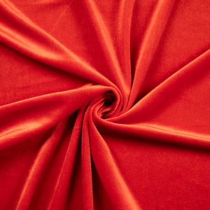 Stretch velour / Bright red