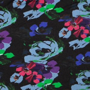 Viscose jersey Ambria digital / 30813 Black