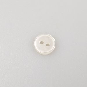 Shirt button / 10 mm / White shiny