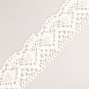 Cotton lace 60 mm / White
