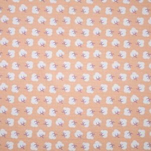 Print faux silk / Peach