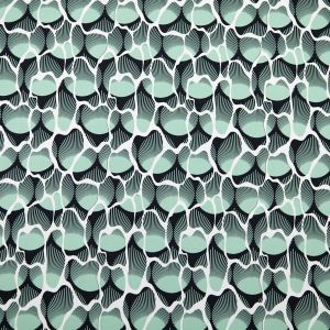 Printed crepe / Turquoise