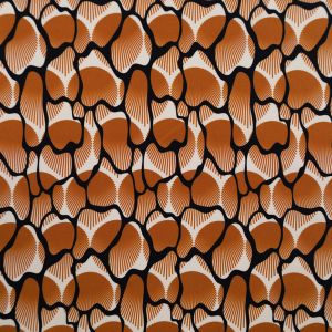 Print faux silk Abstract leaf Crepe
