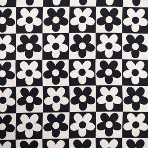 Crepe polyester Retro Daisy