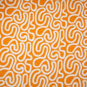 Print faux silk / Orange