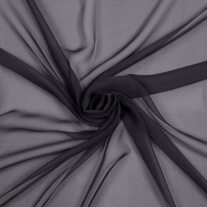 Plain faux silk / D13 Black