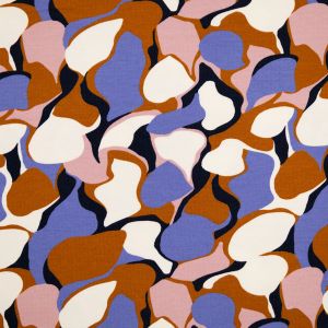 Printed sweatshirt fabric Abstracrt / Lavender