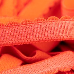 Elastic bra shoulder blade with a tab 15 mm / 465P Lt Red