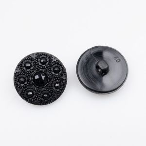 Shank button 25 mm / Black
