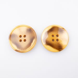 Simple button with border 28 mm / Yellow