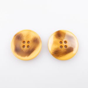 Simple button with border 23 mm / Yellow
