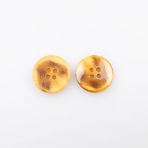 Simple button with border 18 mm / Yellow