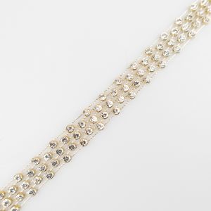 Rhinestone cord trim 13 mm  / Gold