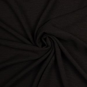 Plain faux silk / Black