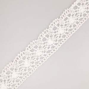 Cotton lace 7 / 42 mm / White