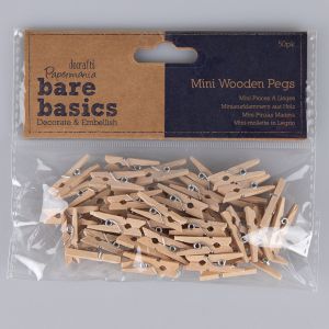 Mini Wooden Pegs 25 mm / 50 pcs