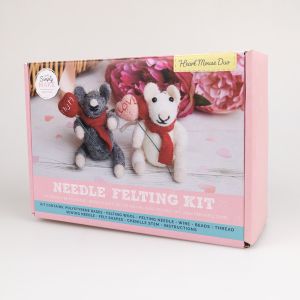 Needle Felting Kit / Heard Mouse Duo
