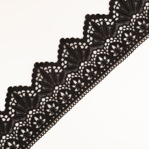 Guipure lace 88 mm / Black
