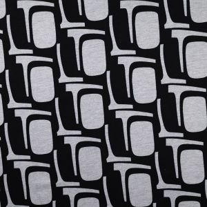 Printed ponte roma / Black-white