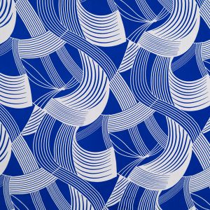 Printed Viscose Abstract / Blue