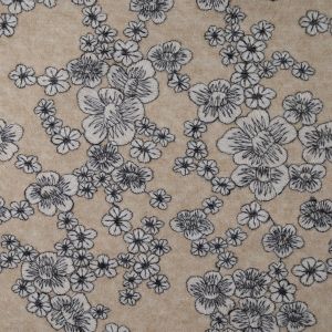 Knited fabric with embroidery