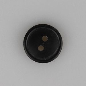 Round button with border 15 mm / Black
