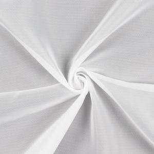Curtain voile with leadband / White