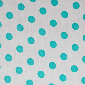 Printed chiffon / White-Turquise