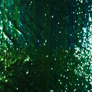 Reversible sequin fabric / Green-Purple
