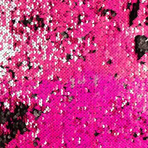 Reversible sequin fabric / Pink-Black