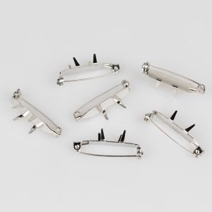Brooch back / 30 mm / Nickel