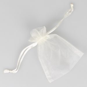 Small organza bag 75 x 95 mm / Cream