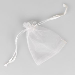 Small organza bag 70 x 85 mm / White