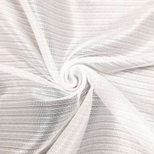 Curtain voile with leadband / White