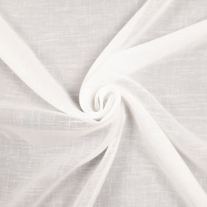 Curtain voile with leadband / White