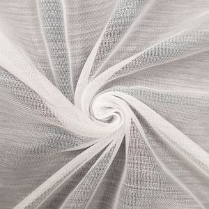 Curtain voile with leadband / White