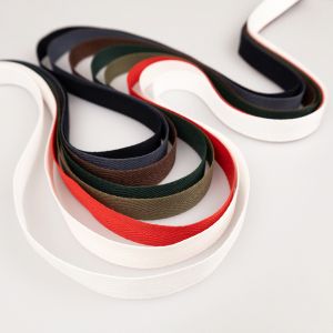 Herringbone twill tape trim 15 mm CO/PES / Different shades