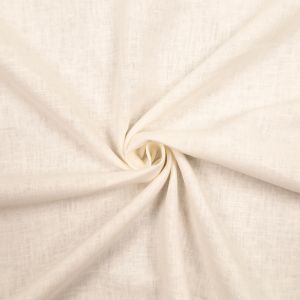 Linen and cotton blend fabric / White