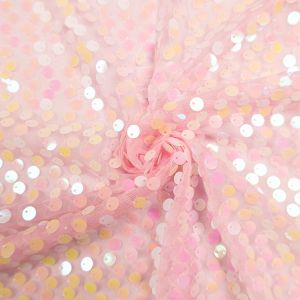 Tulle with sequins / Pink