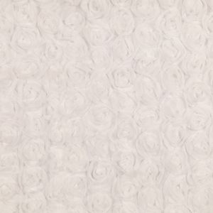3D Lace fabric Rose / White