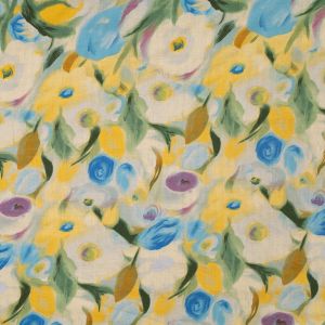 Printed cotton Rose / Blue